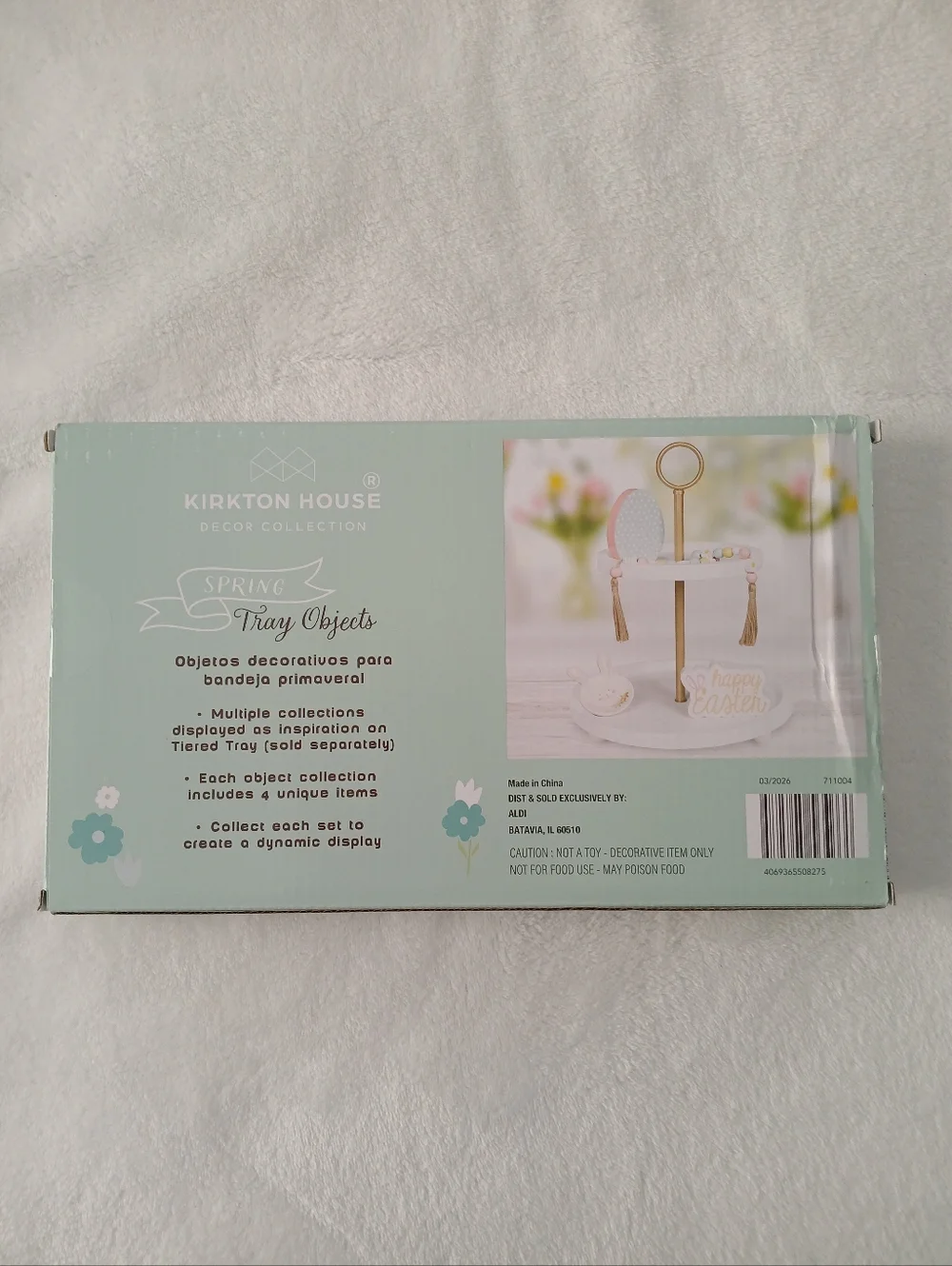 Kirlton House Spring Tray Objets Easter Tiered Tray Decoration NWT